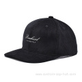 Black Corduroy Pre-Curved Baseball Cap